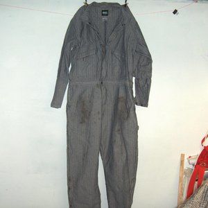 Key Herringbone Coveralls, Measure 40" Waist, 54" Chest